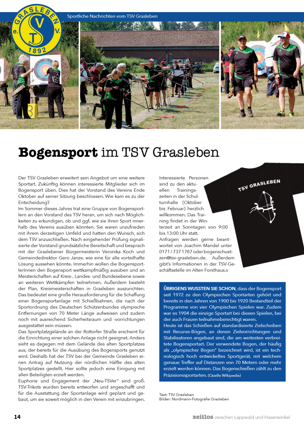 Bogensport im TSV Grasleben